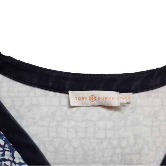 Tory Burch XL navy and white dress with pockets - Picture 5 of 10